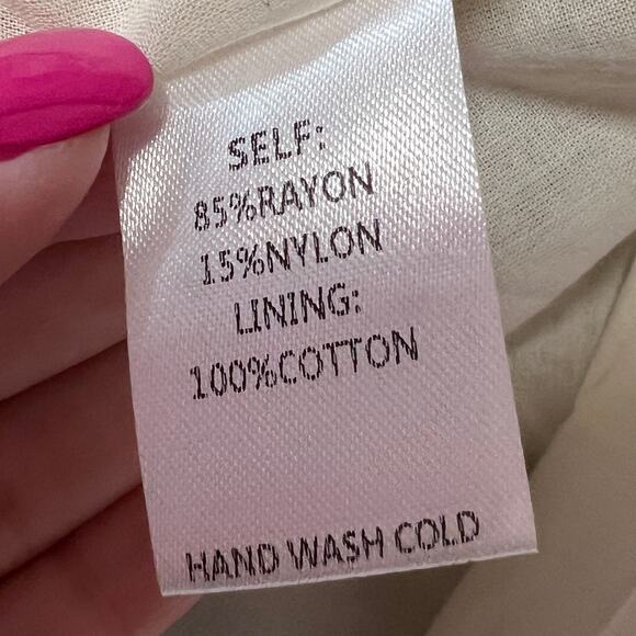 Easel Babydoll Smocked Antique Blue Cream Floral Damask Lace Trim Dress S Boho - Picture 9 of 13